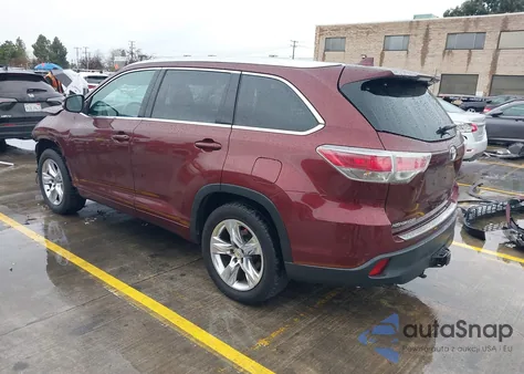 2015 Toyota Highlander Limited V6 z USA, uszkodzony, nr VIN 5TDYKRFH0FS044083